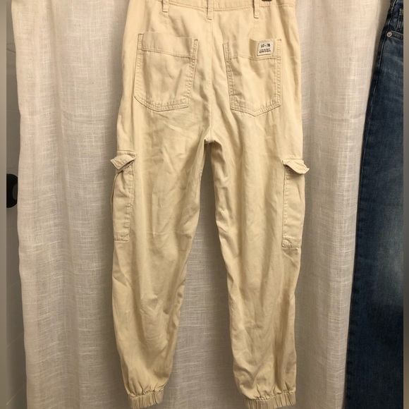 URBAN OUTFITTERS BDG LIGHT TAN BEIGE CARGO JOGGER COTTON PANT SIZE SMALL Y2K - Picture 7 of 7
